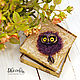 Brooch Owl purple. Brooches. 2sovy. My Livemaster. Фото №5