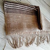 Scarves: Handmade Woven Black Merino Scarf