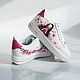 Кроссовки белые Nike Air Force 1 унисекс, кастом, ручная роспись,аниме. Кроссовки. O-Go-Art.Кастомизация одежды и обуви. Ярмарка Мастеров.  Фото №4