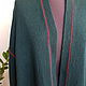 Order Dark green cardigan with burgundy stripe made of 100% merino. Knitted with love. Livemaster. . Cardigans Фото №3