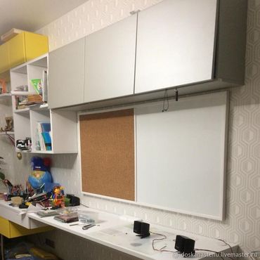Для дома и интерьера ручной работы. Ярмарка Мастеров - ручная работа Магнитно-маркерная и пробковая доска "Комби". Handmade.