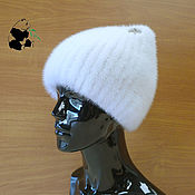 Аксессуары handmade. Livemaster - original item Fur hat women`s knitted lining made of mink fur . Art.TK-370. Handmade.