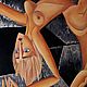 Авторская картина диптих маслом кубизм девушки ню абстракция. Картины. Ксения Колесникова (artkko). Ярмарка Мастеров.  Фото №7