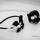 Bezel leather Orchid. black - and- white classics. Decoration for hair. Headband. lanssveta. My Livemaster. Фото №6