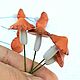 Mini Mushrooms 2 cm For Mini Garden Dollhouse Decor Orange. Garden figures. magic stick. My Livemaster. Фото №6