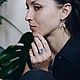 Серьги лунницы из серебра Full Power. Серьги классические. Точка Ветра. Интернет-магазин Ярмарка Мастеров.  Фото №2