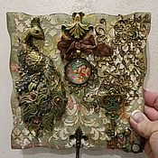 Для дома и интерьера handmade. Livemaster - original item Panels-the housekeeper: Golden peacock. Handmade.