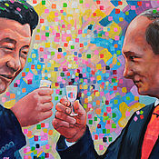 Картины и панно handmade. Livemaster - original item A Portrait Of Putin, 