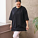 Long black T-shirt with embroidery. T-shirts. NATALINI. My Livemaster. Фото №13