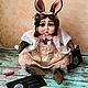 ПРОДАН Зайка тедди-долл . История о "забытой игрушке". Куклы и пупсы. Юлия Тарара-  89086704019. Интернет-магазин Ярмарка Мастеров.  Фото №2
