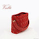 Handbag red with gold print. Classic Bag. Valti. My Livemaster. Фото №4