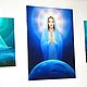 Заказать Картина маслом на холсте "Святая Мария" Богородица. Tatiana F.Light. Духовная живопись. Ярмарка Мастеров. . Картины Фото №3