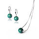 Jewelry set - earrings and pendant with malachite. Art.85. Jewelry Sets. TRUVELLA. Online shopping on My Livemaster.  Фото №2