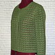 Cashmere Merino viscose. Jacket olive Green handmade crochet. Suit Jackets. 'Crochet classics' YULIA. My Livemaster. Фото №4