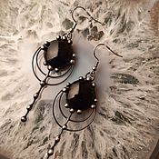 Украшения handmade. Livemaster - original item Black spider earrings (e-009-04). Handmade.