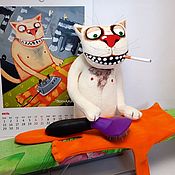 Куклы и игрушки handmade. Livemaster - original item Pat the cat! Soft toy red cat Vasya Lozhkina. Handmade.