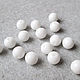 White agate 6 mm, 28951210 beads ball smooth, Beads1, Ekaterinburg,  Фото №1