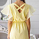 Summer dress lemon open back, yellow cotton dress. Dresses. Lara (EnigmaStyle). My Livemaster. Фото №5
