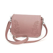 Сумки и аксессуары handmade. Livemaster - original item Crossbody bag: Women`s Pink Leather Bag Mod. S93t-191. Handmade.