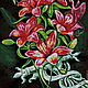Kit embroidery with beads 'LILIES AND DRAGONS'. Embroidery kits. Beaded embroidery from Laura. Online shopping on My Livemaster.  Фото №2