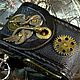 Steampunk cowhide handbag 'Bag steampunk'. Subculture Attributes. Neformal-World (Alexander Rusanov). Ярмарка Мастеров.  Фото №4