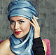 Bluemarin silk turban hat hijab with tale, Caps, Moscow,  Фото №1