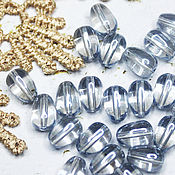 Материалы для творчества handmade. Livemaster - original item Beads drops 10/6 mm Light gray 1 piece briolettes. Handmade.