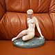 Royal Dux Porcelain Figurine-Nude after Bathing-Art Deco -, Vintage interior, Leipzig,  Фото №1