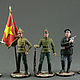 Set of 5 soldiers 54 mm. The Red Army. Red army soldier. RUSSIA, Military miniature, St. Petersburg,  Фото №1