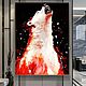 Стильная картина на холсте маслом Медведь белый Материалы премиум. Картины. Эстетика современного искусства. Ярмарка Мастеров.  Фото №6