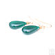 Emerald Emerald Drop Earrings Green Brass Dark Green. Earrings. Ritasdreams (ritasdreams). My Livemaster. Фото №5