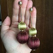 Серьги из стекляруса – заказать на Ярмарке Мастеров – DLDCPRU | Серьги ...