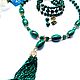 Sautoir, bracelet and earrings made of malachite. Necklace. Magical Beauty Gems. My Livemaster. Фото №5