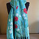 Felted scarf -stole 'Colors of summer', Scarves, Votkinsk,  Фото №1