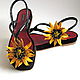 The colors of the skin.Brooches for shoes 'Sunflowers', Foot Jewelry, Pescara,  Фото №1