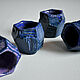 Набор рюмок: Лазурит/ 4 шт. Рюмки. Fortochka ceramica. Ярмарка Мастеров.  Фото №4
