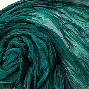 Платки: Батик платок "Морской бриз" Натуральный шёлк шифон