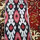 Uzbek silk ikat. The cloth hand weaving of Adras. ST022, Fabric, Odintsovo,  Фото №1