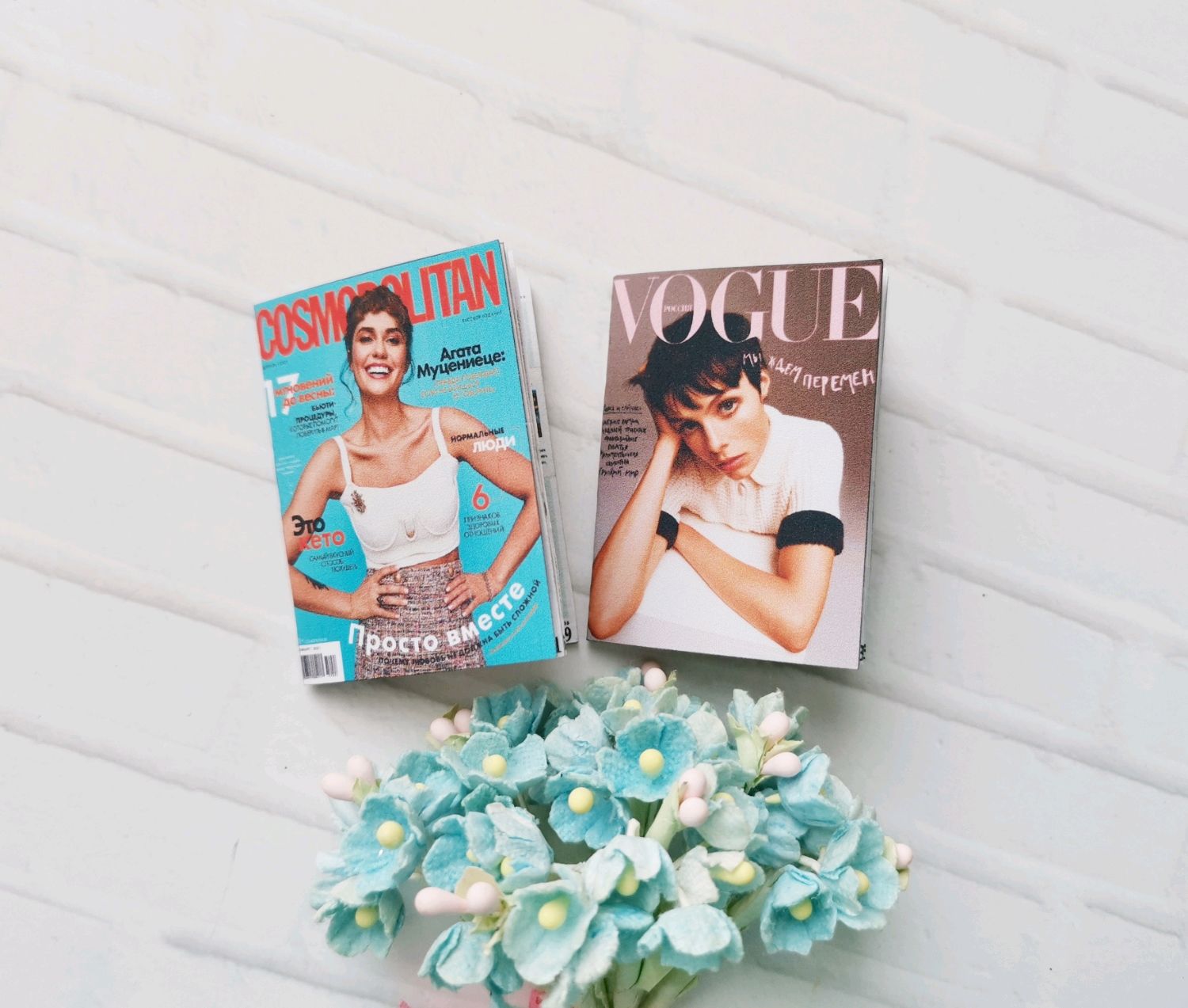 Мини-журнал Гламур, Космополитан,Vogue.миниатюра для кукол, мини-книга ...