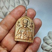 Украшения handmade. Livemaster - original item Body icon of Nicholas the Wonderworker made of 585 gold (I1). Handmade.