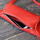 Красная сумка на пояс из натуральной кожи. Поясная сумка. Leather Fish Crafts - Изделия из кожи. Интернет-магазин Ярмарка Мастеров.  Фото №2