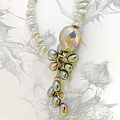 "Опера" комплект браслет, серьги, барочный жемчуг, серебро
