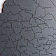 Карта России черная 98х53 см. Карты мира. Александр (Mybestbox). Ярмарка Мастеров.  Фото №5