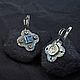 Серьги с аквамарином и древней монетой. Серьги классические. ЖуЖа_jewelry. Ярмарка Мастеров.  Фото №5