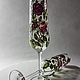 Glasses 'Delicate Roses' with stained glass painting (Pair), Wine Glasses, Kaliningrad,  Фото №1