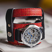 Украшения handmade. Livemaster - original item Watch: DOUBLE RED wrist watch. Handmade.