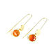 Orange earrings, long earrings, round thread earrings. Earrings. Irina Moro. Online shopping on My Livemaster.  Фото №2