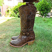 Обувь ручной работы handmade. Livemaster - original item Boots Python COSSACK. Handmade.