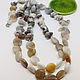 Misty Shore beads (agate, chalcedony) 57-61 cm. Beads2. Selberiya shop. My Livemaster. Фото №4
