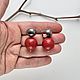 Серебряные серьги серебро с кораллом. Серьги классические. Jewelry Cafe. Ярмарка Мастеров.  Фото №5